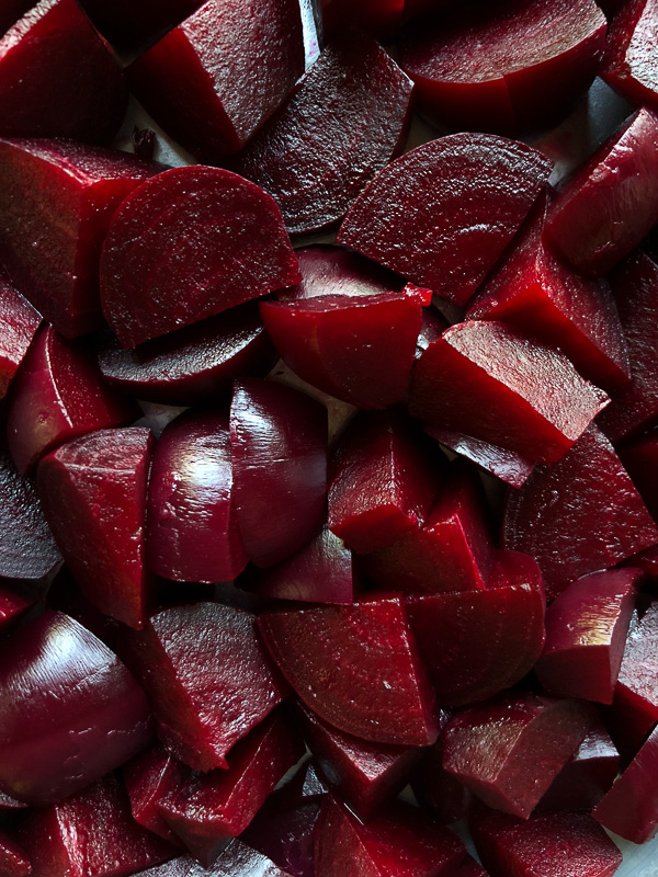 Beet Salad with Poppy Seed and Chive Dressing is a great addition to your Fall & Winter menu! Recipe on Shutterbean.com