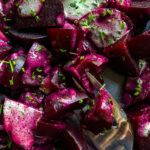 Beet Salad with Poppy Seed and Chive Dressing is a great addition to your Fall & Winter menu! Recipe on Shutterbean.com