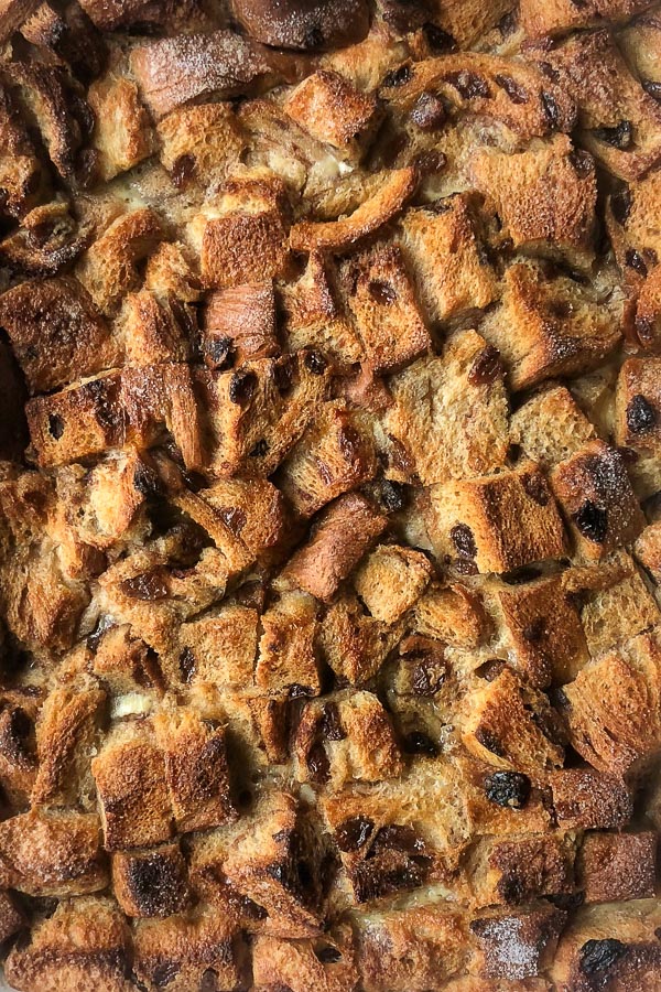 Got some leftover cinnamon raisin bread? Make Cinnamon Raisin Bread Pudding. Get the simple recipe on Shutterbean.com!