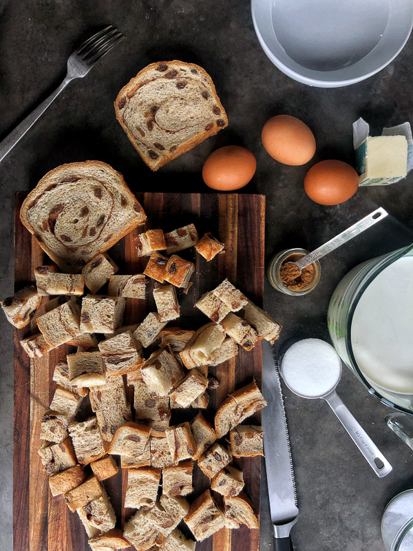 Got some leftover cinnamon raisin bread? Make Cinnamon Raisin Bread Pudding. Get the simple recipe on Shutterbean.com!