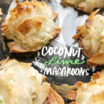 Coconut Lime Macaroons are light, chewy and crispy! Add them to your gluten free baking repertoire! Find the recipe on Shutterbean.com!