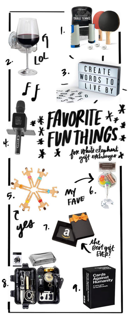 Gift Ideas For a Favorite Things Party, White Elephant, & Secret Santa