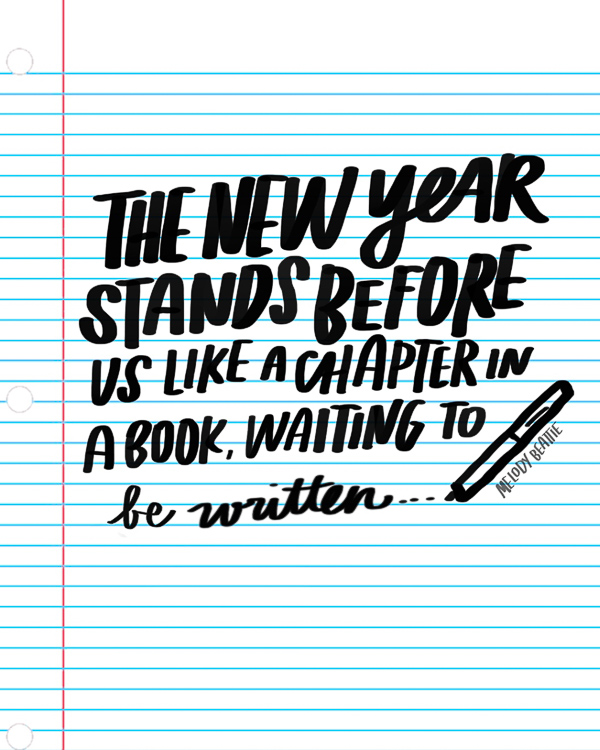 Currently 2019 Workbook by Tracy Benjamin of Shutterbean.com- A fun way to navigate the year and practice your handwriting while you do so! 