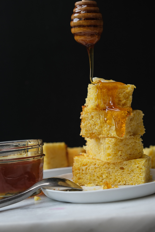 Polenta Cornbread is a meal prep staple! Great for breakfasts and snacks throughout the week, Recipe on Shutterbean.com!