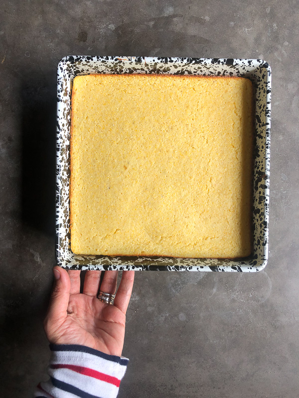 Polenta Cornbread is a meal prep staple! Great for breakfasts and snacks throughout the week, Recipe on Shutterbean.com!
