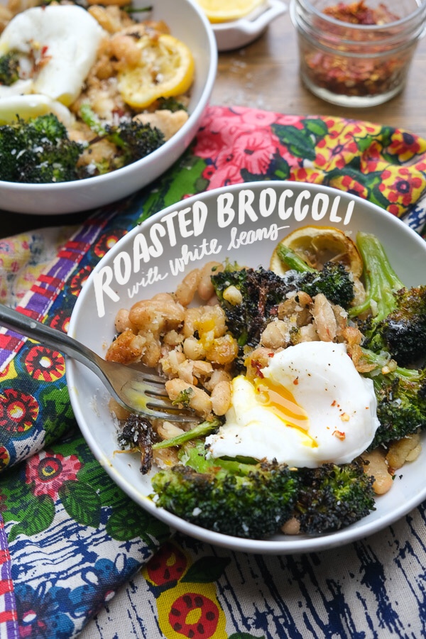 Roasted Broccoli and White Beans
