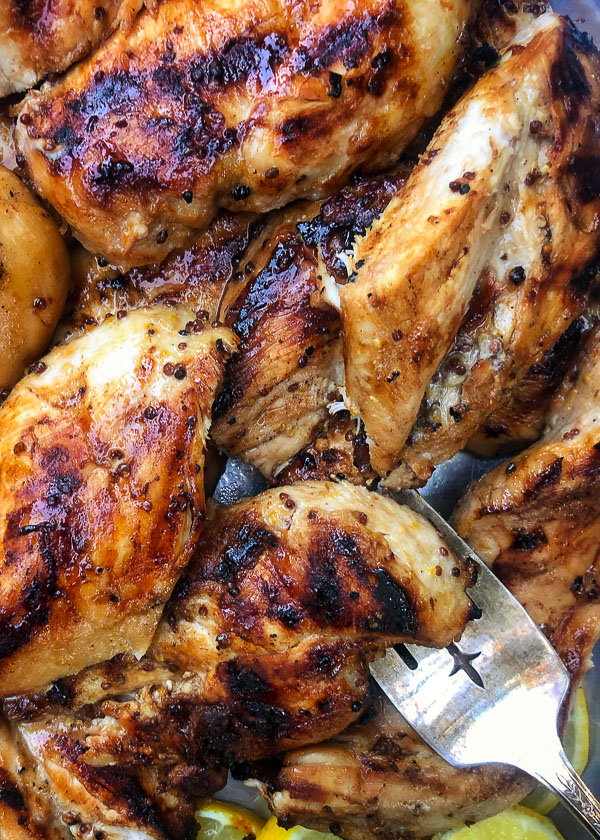 Shake up your grilled chicken game and make this Tangy Grilled Brown Sugar Mustard Chicken recipe! Find the instructions on Shutterbean.com!