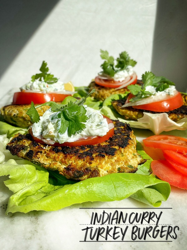 Indian Curry Turkey Burgers