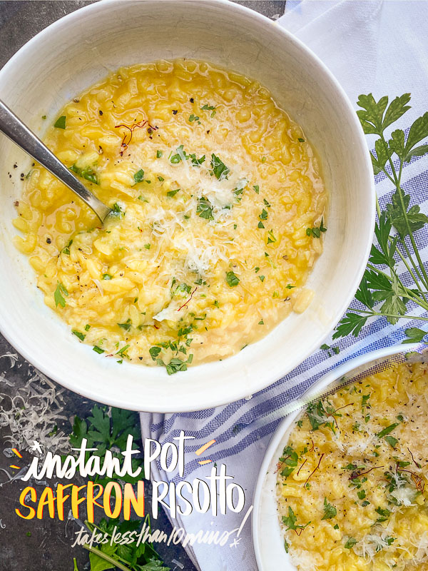 Instant Pot Saffron Risotto