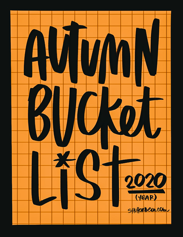 Autumn Bucket List 2020