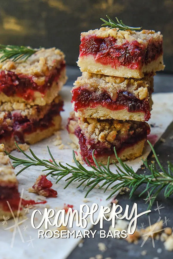 Cranberry Rosemary Bars