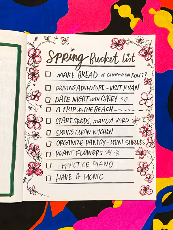 Spring Bucket List 2021- Shutterbean.com