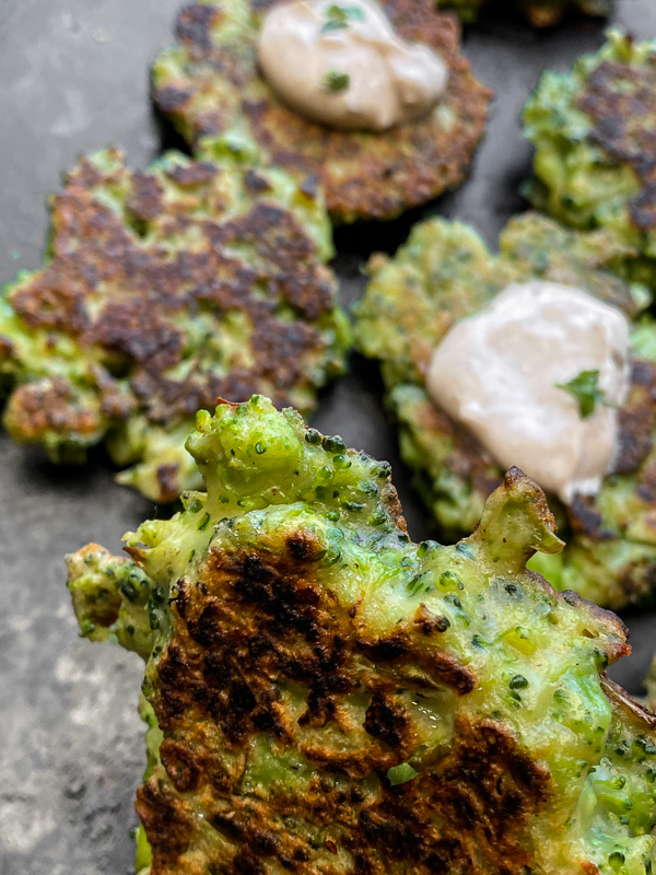 Broccoli Fritters with Chipotle Yogurt