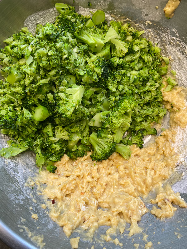 Broccoli Fritters with Chipotle Yogurt