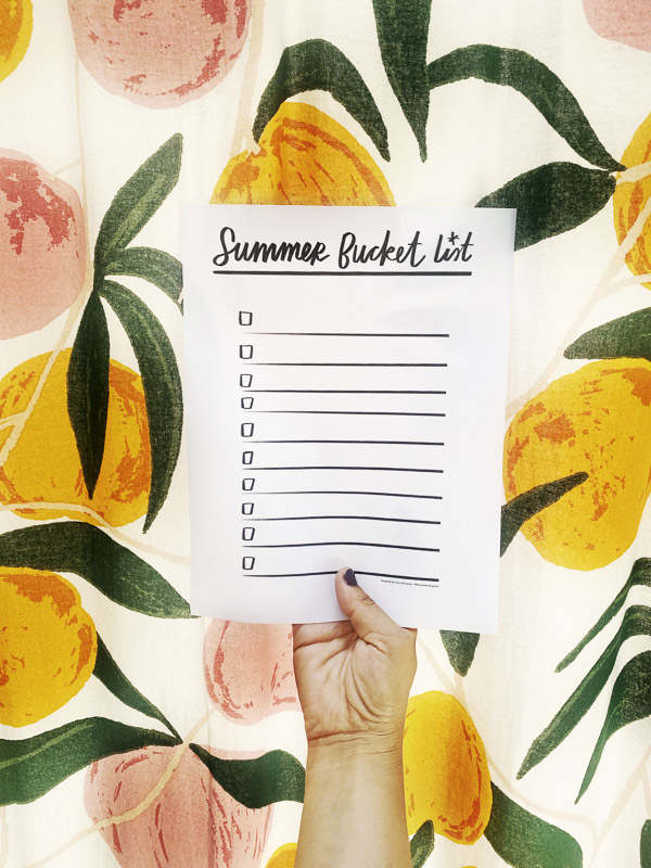 Summer Bucket List 2021- from shutterbean.com with printable!