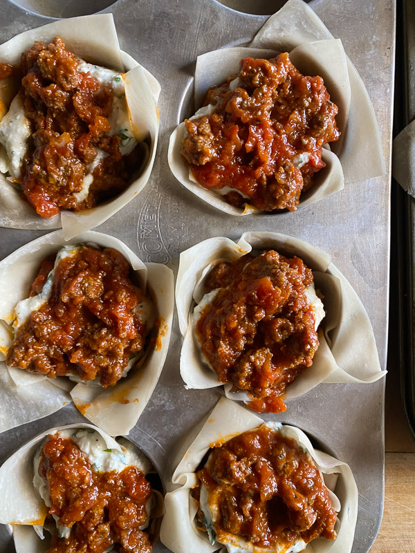 Lasagna Cups // recipe on Shutterbean.com