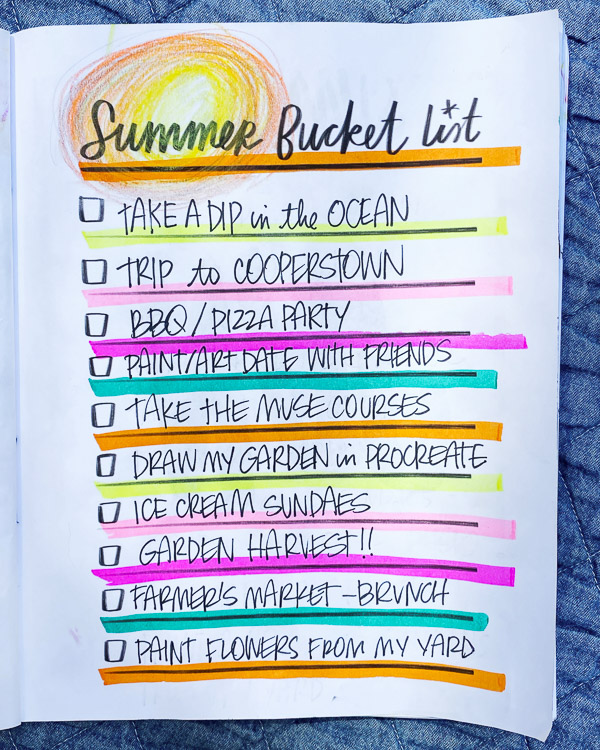 Summer Bucket List 2021- from shutterbean.com with printable!