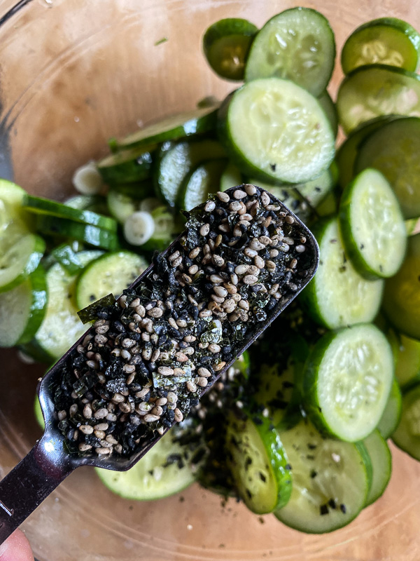 Cucumber Sesame Salad - find the recipe on Shutterbean.com