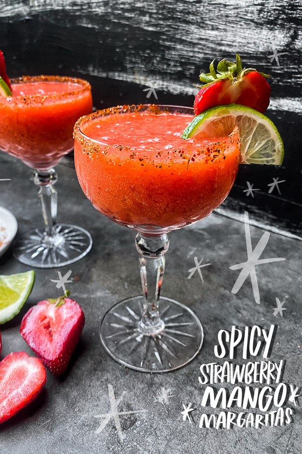 Spicy Strawberry Mango Margaritas