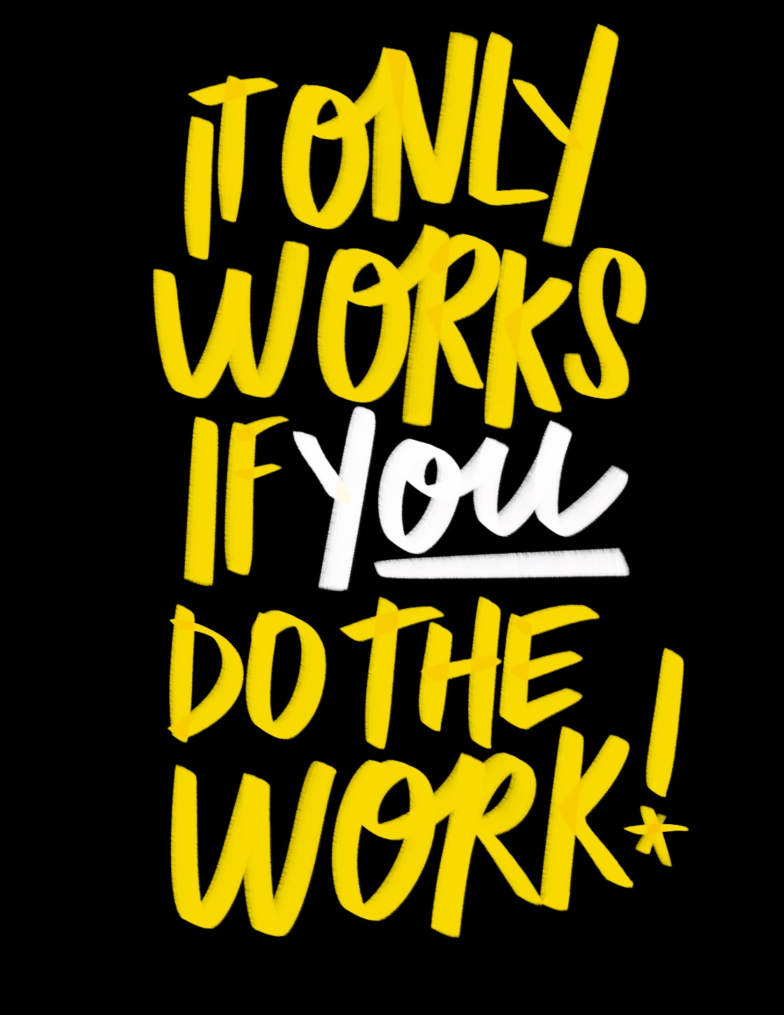 I only works if you do! I love lists arttwork by Tracy Benjamin