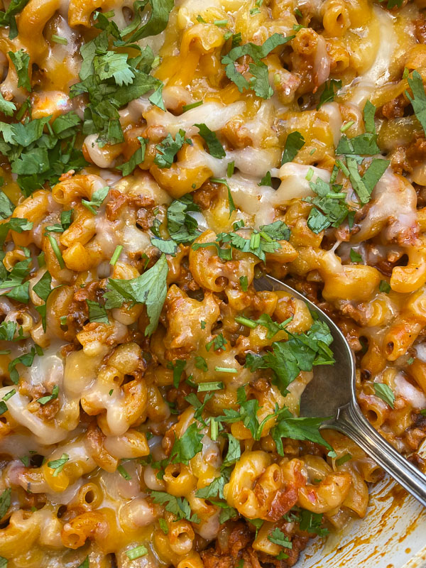 One Pan Vegetarian Taco Pasta