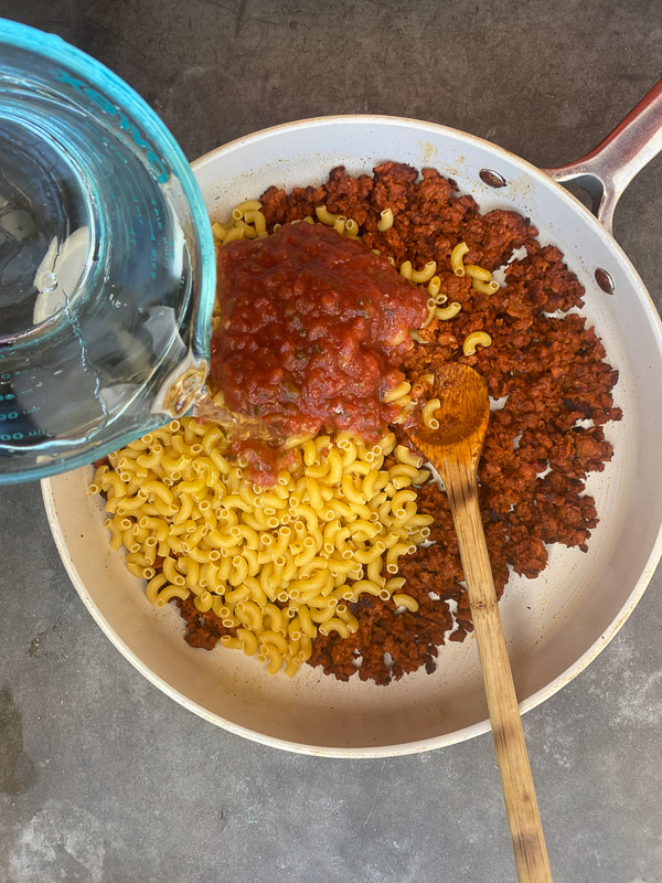 One Pan Vegetarian Taco Pasta