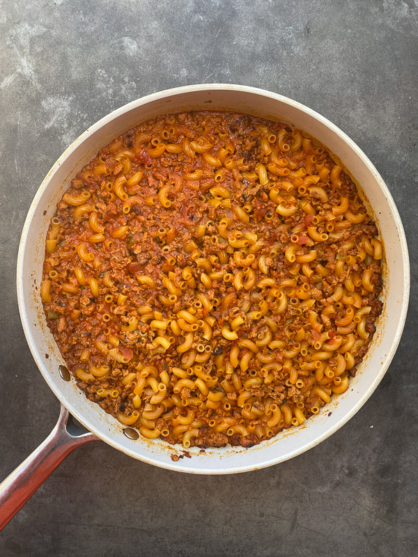 One Pan Vegetarian Taco Pasta