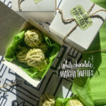 White Chocolate Matcha Truffles- a wonderful addition to your holiday gift giving arsenal! Find the recipe on Shutterbean.com