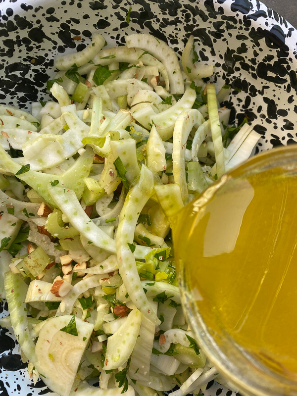 Fennel Celery Salad is a great salad for your meal prep. This crunchy salad holds up for days. Find the recipe on Shutterbean.com