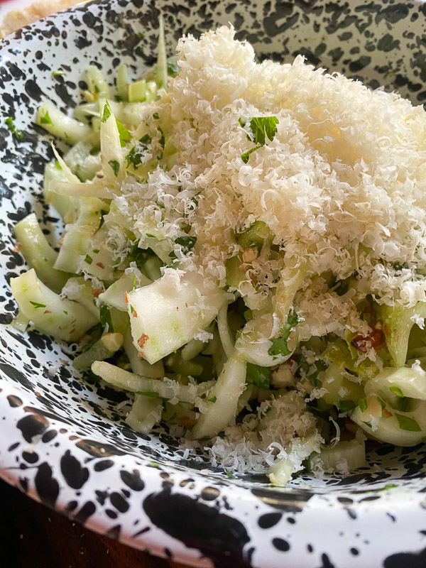 Fennel Celery Salad is a great salad for your meal prep. This crunchy salad holds up for days. Find the recipe on Shutterbean.com