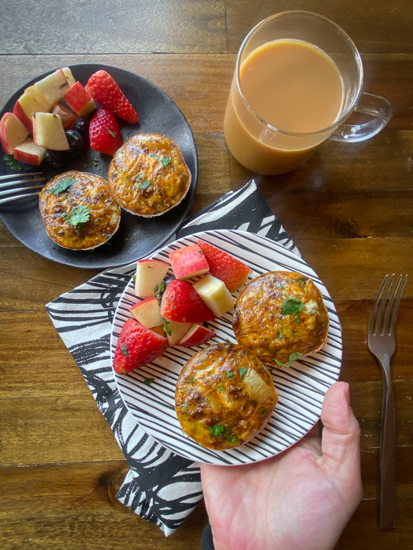 Chorizo Potato Egg Bites are a great way to get protein in during the week. Add them to your meal prep! #shutterbeanmealprep