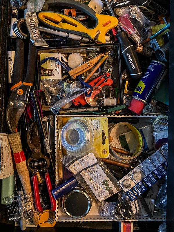 Junk Drawer Cleanout - before photo from Tracy Benjamin of Shutterbean.com