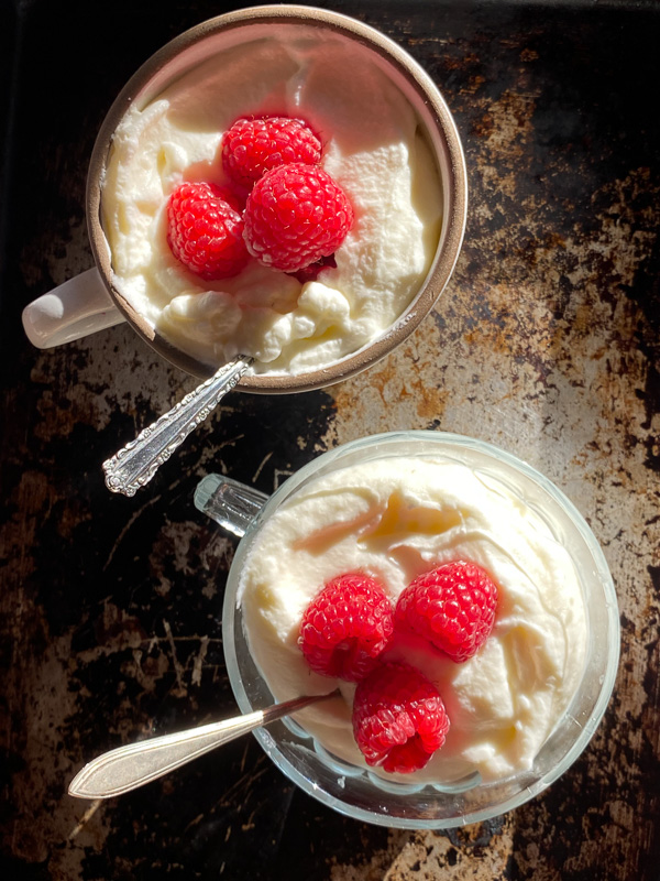 White Chocolate Mousse combines fresh whipping cream with melted white chocolate for a sweet treat! Find the recipe on Shutterbean.com