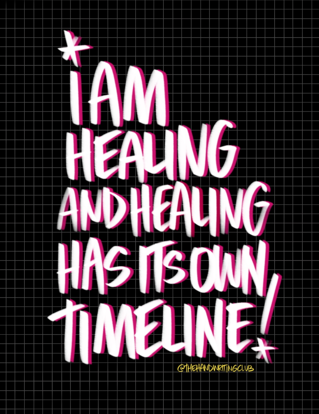 I am healing and healing has its own timeline. -- I love lists artwork by Tracy Benjamin