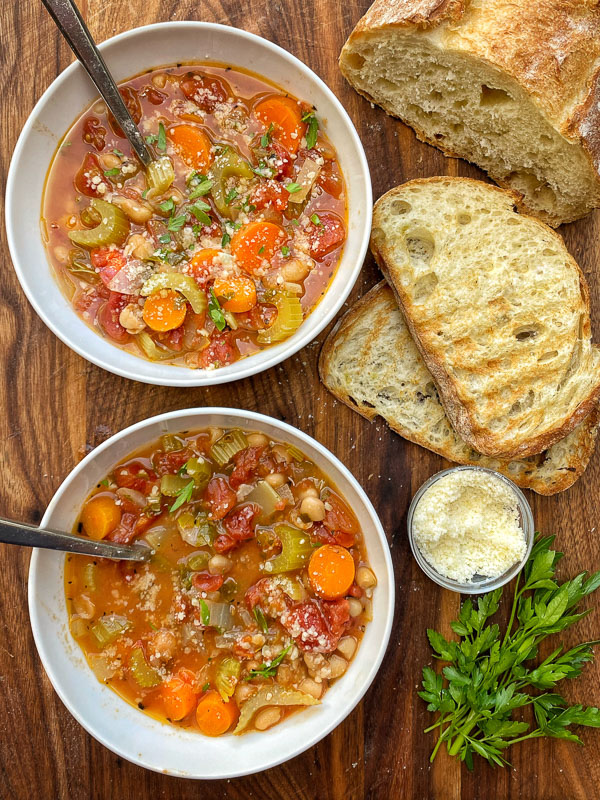 Minestrone Soup will give you a big dose of vegetables! Pair it with some crusty bread and you're all set! Find the recipe by Tracy Benjamin on Shutterbean.com