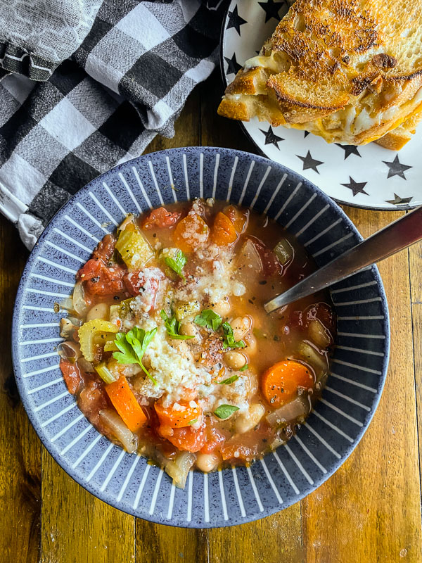 Minestrone Soup will give you a big dose of vegetables! Pair it with some crusty bread and you're all set! Find the recipe by Tracy Benjamin on Shutterbean.com