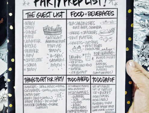 Party Planning List by Tracy Benjamin of @shutterbean and @thehandwritingclub Find the printable on Etsy!
