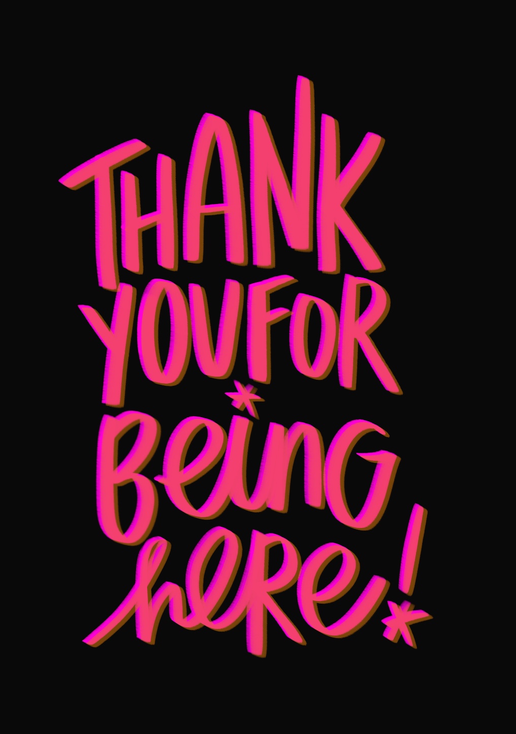Thank You for Being Here- Tracy Benjamin @shutterbean @thehandwritingclub