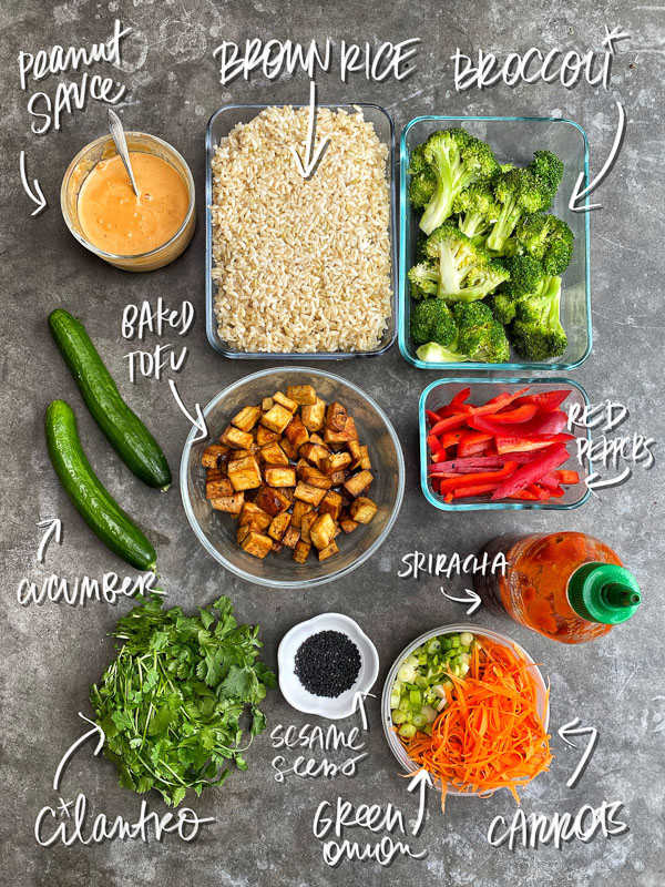 Make Buddha Bowls with items from your meal prep arsenal! Find the recipe by Tracy Benjamin of Shutterbean.com