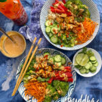 Make Buddha Bowls with items from your meal prep arsenal! Find the recipe by Tracy Benjamin of Shutterbean.com