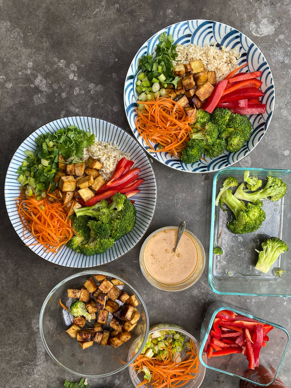 Make Buddha Bowls with items from your meal prep arsenal! Find the recipe by Tracy Benjamin of Shutterbean.com