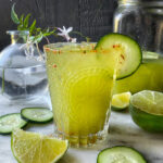 Spicy Cucumber Limeade is a refreshing way to enjoy cucumbers and limes! Find this mocktail recipe on Shutterbean.com