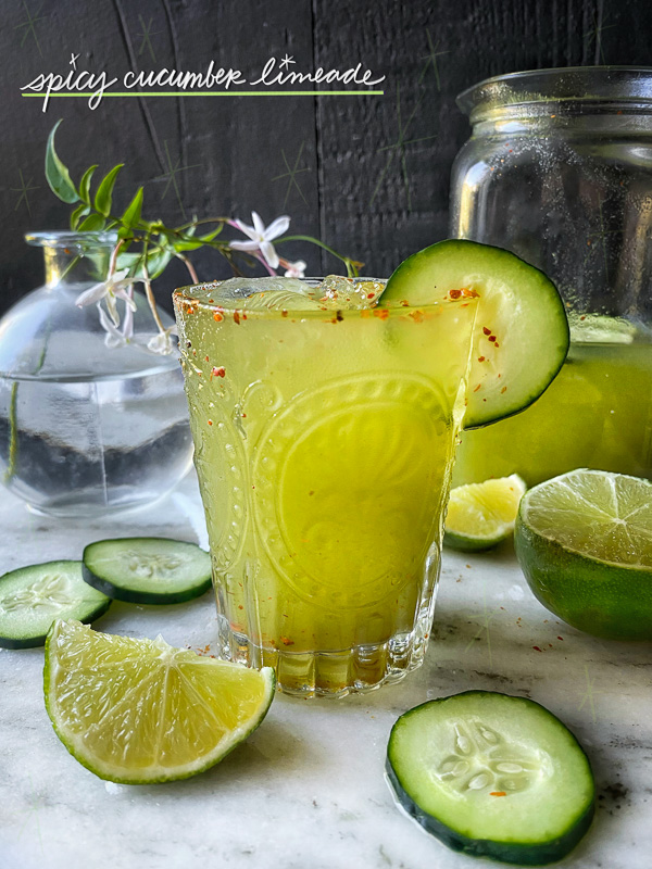 Spicy Cucumber Limeade is a refreshing way to enjoy cucumbers and limes! Find this mocktail recipe on Shutterbean.com