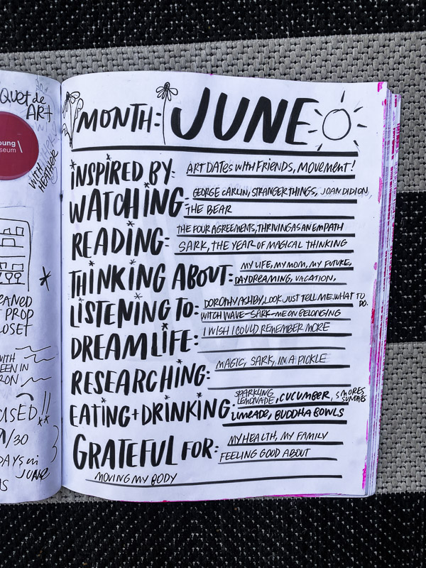 Currently June 2022- from the Currently Workbook by Tracy Benjamin of Shutterbean.com