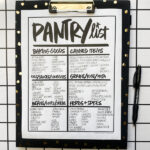 Pantry List Printable by Tracy Benjamin of Shutterbean and The Handwriting Club
