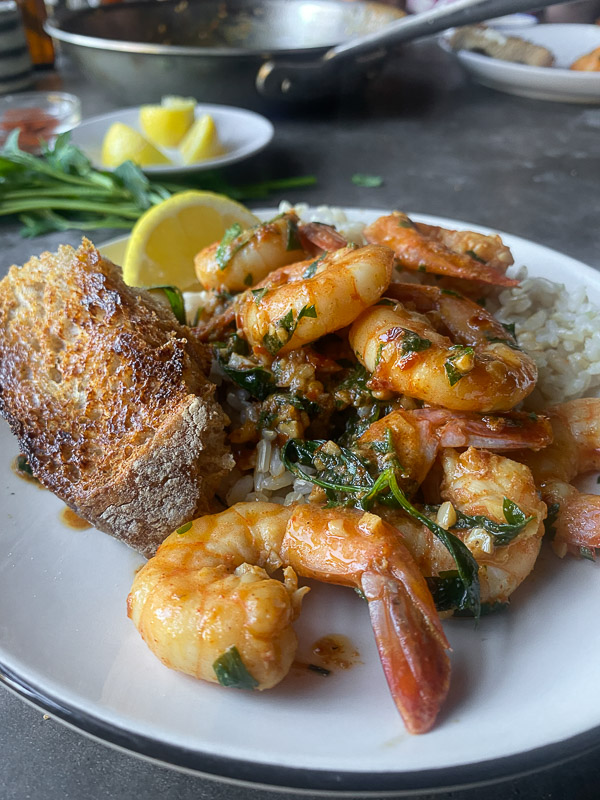 Spanish Garlic Shrimp can be made with very few ingredients. Find the recipe on Shutterbean.com by Tracy Benjamin