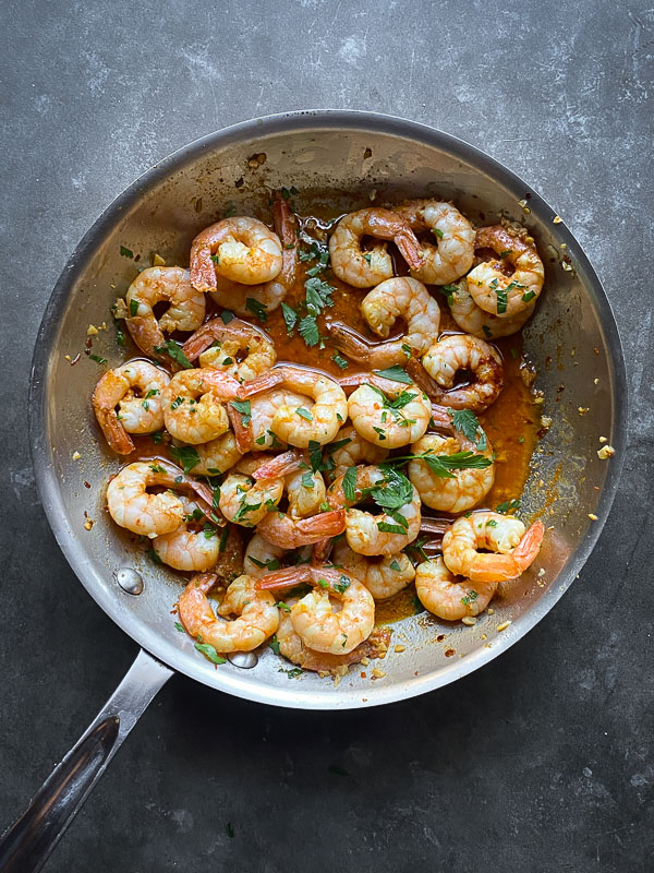 Spanish Garlic Shrimp can be made with very few ingredients. Find the recipe on Shutterbean.com by Tracy Benjamin