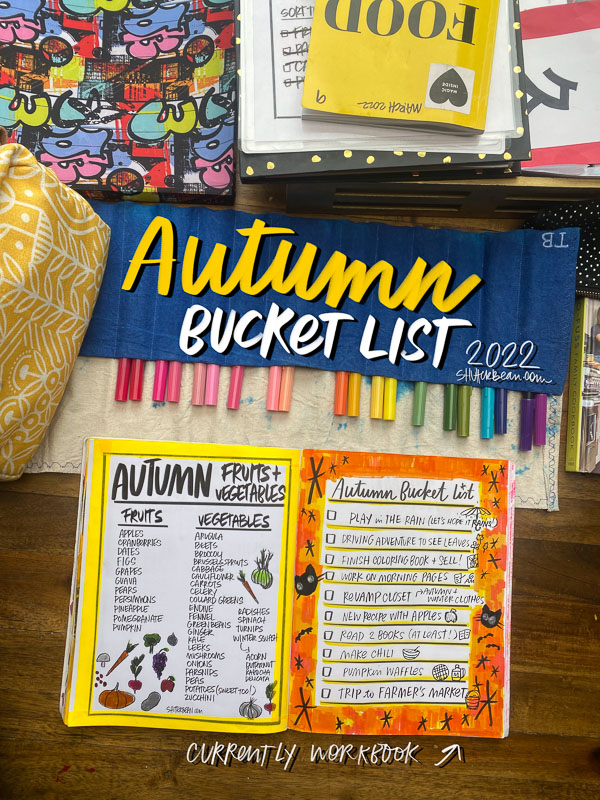 Autumn Bucket List 2022 in the Currently Workbook- Shutterbean.com