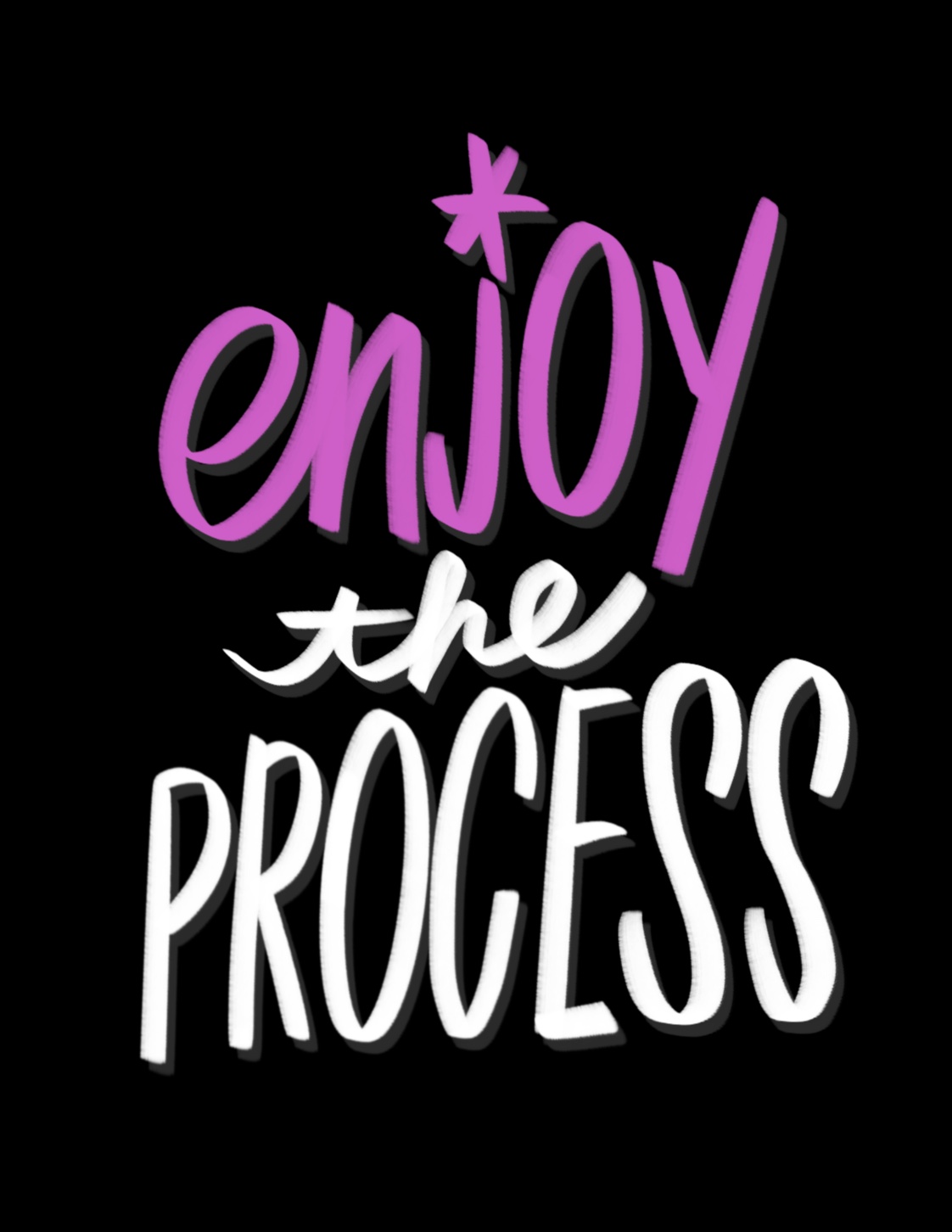 Enjoy the Process- I love lists artwork by Tracy Benjamin of Shutterbean