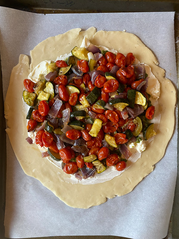 Pick up these supplies at your local Trader Joe's to make this delicious Roasted Vegetable Galette from Shutterbean.com